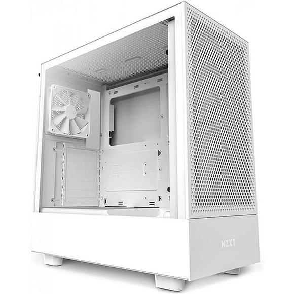 Gabinete Gamer NZXT H5 FLOW ATX Media Torre 2 Fan Cristal Templado USB-C Blanco CC-H51FW-01 NZXT H5 FLOW