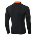 thumbnail image 3 of BXINGOHAI Men's Sport Sweatshirt Quick Dry Pullover Shirts Fitness Mock Neck Long Sleeve Tops Fall Winter Workout Sweatshirts Orange,S, 3 of 3