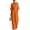 #07Orange, variant on Women's Casual Light Blue Wide Leg Jumpsuits For Women V Neck Half Sleeve Wrap Belted Side Pockets Spring Romper Pink XL