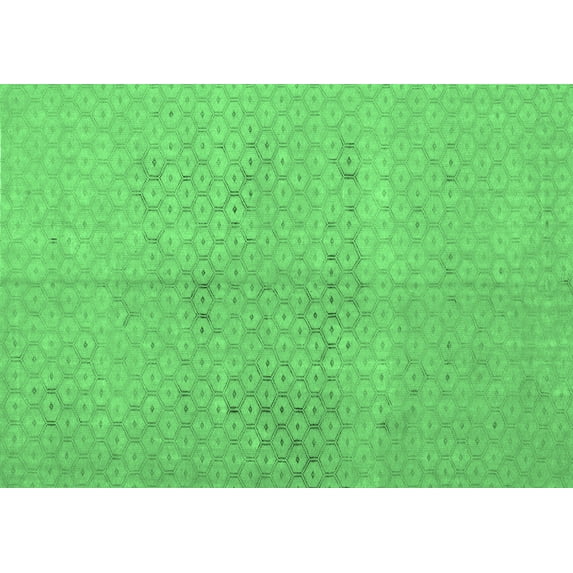 Ahgly Company Indoor Rectangle Persian Emerald Green Traditional Area Rugs, 2' x 5'