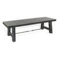 thumbnail image 1 of Rena Dining Bench- Turnbuckle Accent- 64 Inch Black Mahogany Wood, 1 of 5