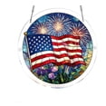 thumbnail image 2 of Patriotic Acrylic Suncatcher Stained Glass Style Window Hanging Ornament Independence Day Memorial Day Home Decor With Chain, 2 of 6