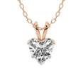 thumbnail image 2 of 6 Carat Heart IGI Certified Lab Grown Diamond Pendant Necklace For Women | FG-VS Solitaire Pendant Necklace 18K Yellow Gold | Quartze Split Bail, 2 of 7