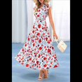 thumbnail image 4 of Vestido Midi Estampado con Escote en V, Mangas Plisadas y Volantes Imagen 1 XXL, 4 of 7