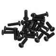 thumbnail image 3 of Pan Machine Screws Din 7985 50pcs DIN 7985 Steel Pan Head Machine Screw Fully Threaded Black Zinc Plated  Fastener, 3 of 8