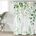thumbnail image 2 of 54x78 Inch Shower Curtain Decorative Spring Eucalyptus Bathtub Bath Curtains Fabric Waterproof Bathroom Decor Sage Green Leaf Boho Floral Botanical Small Stall Shower Curtain Set with 12 Hooks, 2 of 6