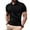 Black, variant on WIZUTIZ Men's Henley Shirt Quick Dry Short Sleeve Lapel Golf Active Shirts Summer Slim Fit Breathable Work Formal Tee Top