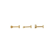Body Jewelry Womens 18G Stainless Steel Piercing Element Cubic Zirconia Cartilage Set