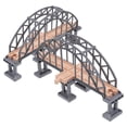 thumbnail image 4 of 2 uds., puente de vía de tren de madera, vías de tren de repuesto, accesorios de vía de tren de madera compatibles con todas las principales marcas de juguetes de madera, 4 of 5