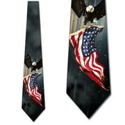 Patriotic Ties Mens US Flag Necktie Eagle Tie by Three Rooker