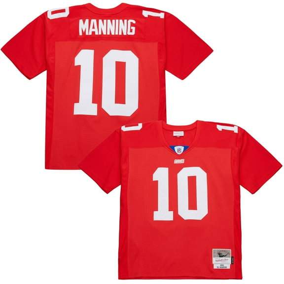 Men's Mitchell & Ness Eli Manning Red New York Giants 2004 Legacy Replica Jersey