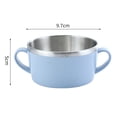 thumbnail image 3 of Mosiee Kitchen Tableware Wheat Straw Bowl Food Grade Wheat Rice Bowl Double-Layer Stainless Steel Tableware Food Container Dessert, 3 of 5