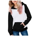 thumbnail image 3 of KPOPLK Girls Hoodie Dress Long Sleeve Hooded Sweatshirts Dress Cute Fall Outfits with Pockets 5-43 Years(5-6 Years,Black), 3 of 5