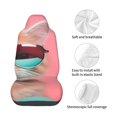 thumbnail image 4 of Wukai Cool Cat Pink Sunglasses Full Set Car Seat Covers with Soft Padding Universal Auto Front Seats Protector and Cushion Mat, 4 of 5