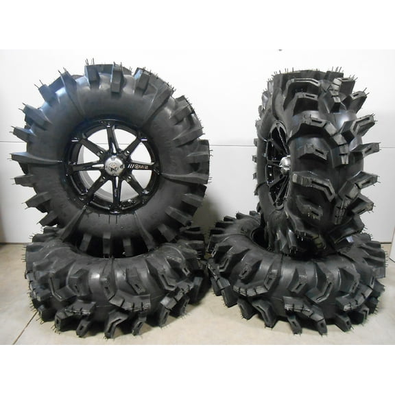MSA Black Diesel 14" ATV Wheels 32" Terminator Tires Can-Am Commander Maverick Renegade Outlander Defender