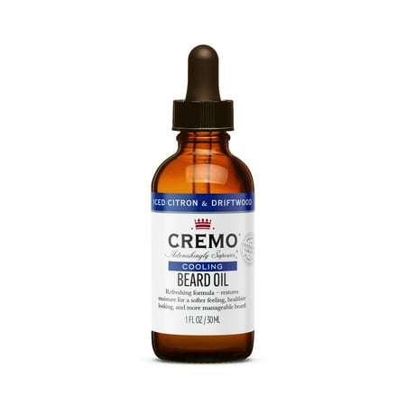 Cremo Beard Oil, Cooling, Unscented, All Hair Types, 1 oz
