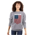 thumbnail image 3 of Unity Freedom Patriotic American Flag Unisex Plus Fleece Graphic Sweatshirt Brisco Brands 5X, 3 of 6