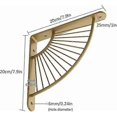 thumbnail image 2 of Gold Fan-Shaped Triangle Shelf Bracket Metal Floating Shelf Bracket, 2 Pack Wall, 2 of 5