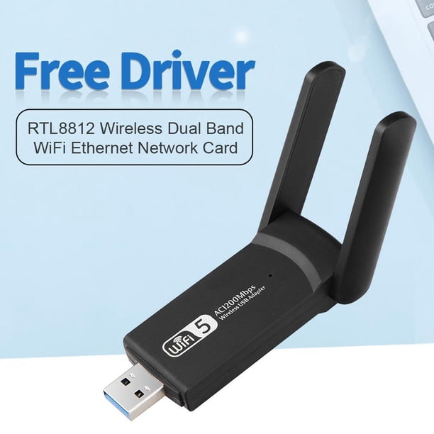 RTL8812 Wireless Dual Band 1200Mbps Tarjeta de red Adaptador Ethernet Receptor USB FLhrweasw Nuevo