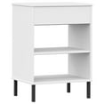 thumbnail image 5 of vidaXL Armoire Console avec Pieds en Métal Blanc Bois Massif Pin OSLO, 5 of 5