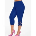 thumbnail image 2 of PALACLOTH Women's Plus Size Core Active Cropped Capri Leggings, 2 of 3
