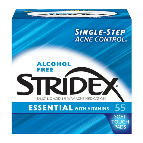 Stridex Essential Acne Treatment Pads, 1% Salicylic Acid, 55 pads