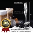 thumbnail image 5 of Powerlix Handheld Electric Milk Frother, Stainless Steel Coffee Foam Maker, White Marble, 5 of 8