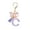 C, variant on Initial Keychain Letter Keychain, Glitter Resin Letter Keychain with Butterfly Tassel, For Bag Car Key, Purple