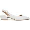 thumbnail image 2 of Naturalizer Women's Banks Slingback Pumps White Leather 9M, 2 of 5
