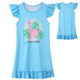 thumbnail image 4 of Toddler Pajama Dress Girls Sleepwear Dress For Nightgowns #Z01 Blue 6-7 Years, 4 of 4
