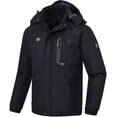 thumbnail image 3 of Tyhengta Mens Waterproof Ski Snowboard Jacket Windproof Winter Mountain Snow Coat Black L, 3 of 8
