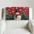 thumbnail image 5 of SCRAWLGOD Snowman Christmas Tree Snowflake 2 Pieces Headrest Covers for Recliners Waterproof Sofa Headrest Protector for Recliner Chair Couch Stain Resistant Furniture Protector 17x27 in, 5 of 7