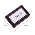 thumbnail image 4 of Mens Slim Bifold Wallet Genuine Leather RFID Blocking Card Wallet 5 Slots, 4 of 6