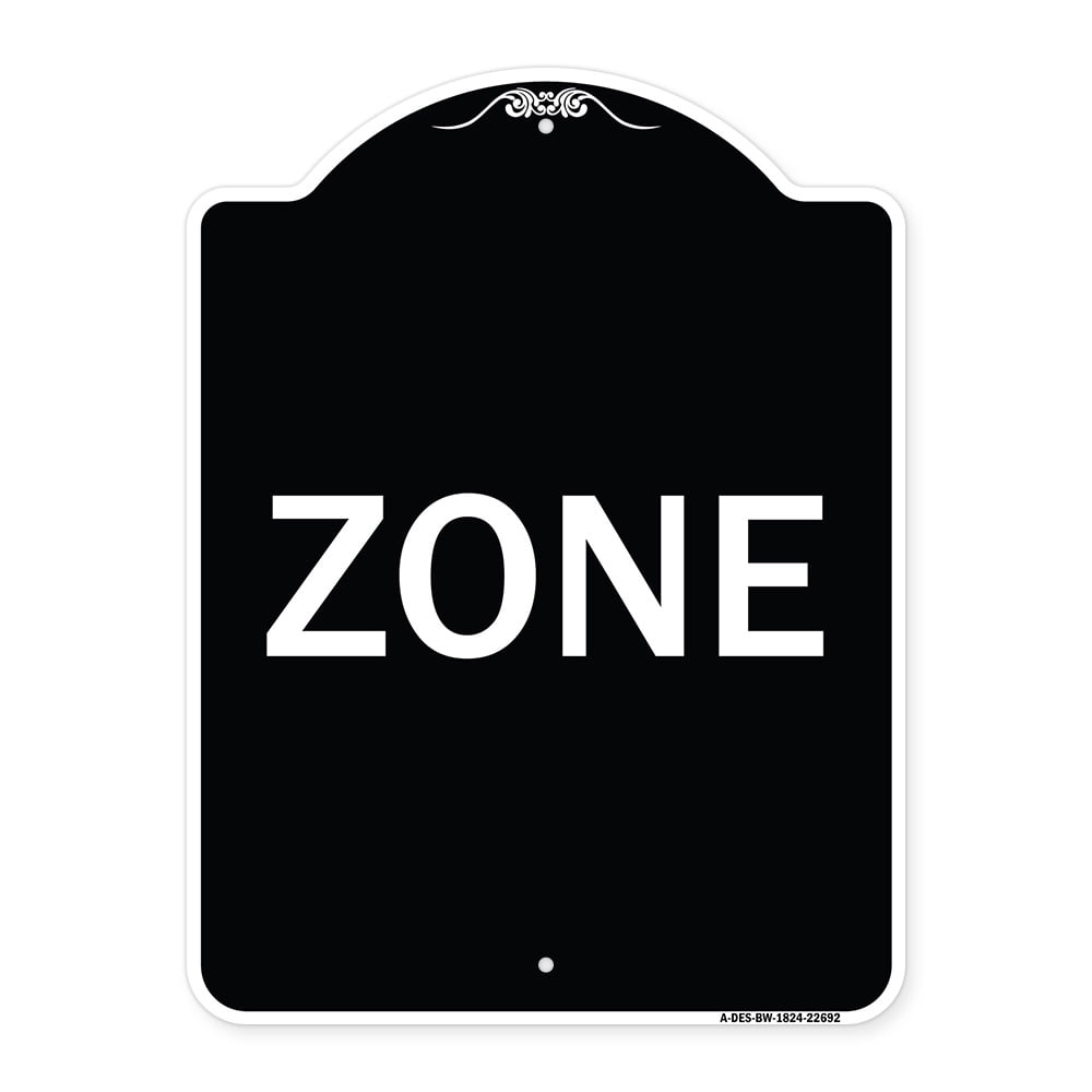 SignMission Designer Series Sign Zone Black & White HeavyGauge