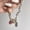 SL0193, variant on Heavy-duty 925 Sterling Silver Vintage Strawberry Crystal Clock Round Bracelet for Fashionable Women, Interlocking Links, Stylish and Elegant