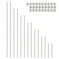thumbnail image 1 of Uxcell 2 Set M4 x 0.7mm Fully Threaded Rods 7 Size, 304 Stainless Steel All Threaded Rod Metric Right Hand Threads with 28Pcs Flange Nut for Clamps Hangers U-Bolt, 1 of 6