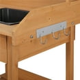 thumbnail image 5 of Topeakmart Potting Bench Table with Removable Sink Drawer Shelves for Outdoor, Natural Wood, 5 of 7