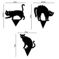 thumbnail image 5 of Décorations d'Halloween Extérieures, Panneaux de Silhouette Black Cat pour Jardin, 5 of 5