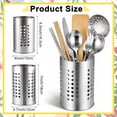 thumbnail image 2 of GARITIN 2 Pcs Stainless Steel Cooking Utensil Holder, Kitchen Utensil Holder, Utensil Organizers for Kitchen Countertop, Kitchen Home Office, 2 of 7