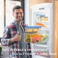 thumbnail image 4 of Lerine 10 Pack Dishwasher Safe Reusable Freezer Bags, Leakproof Double Zipper Sandwich Bags,Silicone Food Storage Bags, 4 of 10