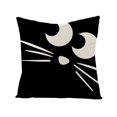 thumbnail image 3 of M Black Funda de almohada de lino para Halloween, funda de cojín con estampado de momia, calabaza y gato fantasma, 3 of 3