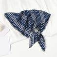 thumbnail image 2 of HNMKIU Silk Scarves Large Printed Floral Bandana Head Wrap Protective Coverage Hair Neck Scarf For Women Navy,One Size, 2 of 4