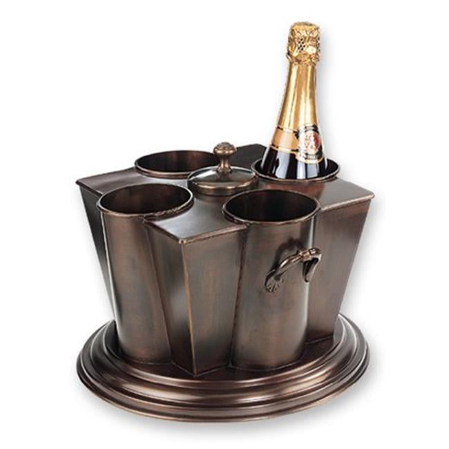 Copper Stainless Steel Metal Wine Champagne Bottle Holder Ice Cooler Bucket 16cm 