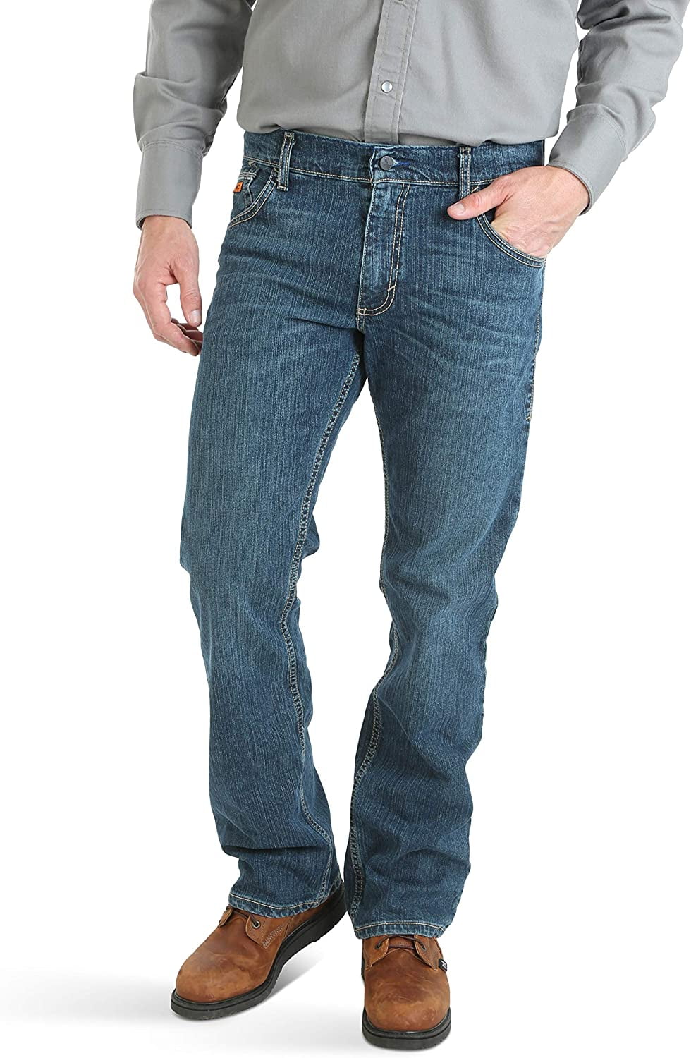 Wrangler Riggs Workwear Mens FR Flame Resistant Retro Advanced Comfort Slim  Fit Boot Cut Jean 