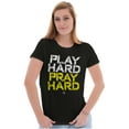 thumbnail image 4 of Play Hard Pray Hard Christian Faith Womens Slim Fit Graphic Tee Brisco Brands S, 4 of 5