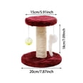 thumbnail image 4 of Small Cat Scratching Post and Small Cat Tree Natural Sisal Tower with Round Perch and Plush Ball Furniture Made for Small Cat, Kitten Relax Tree, 4 of 5