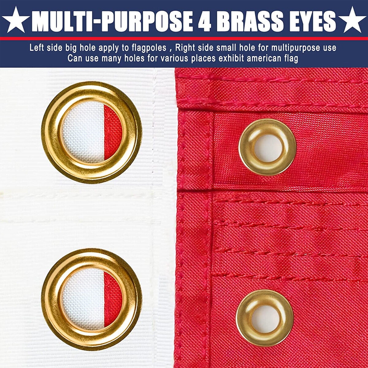 4PCS 3x5 ft US Flags W/ Embroidered Stars American Flag for Outdoor Indoor Unbranded
