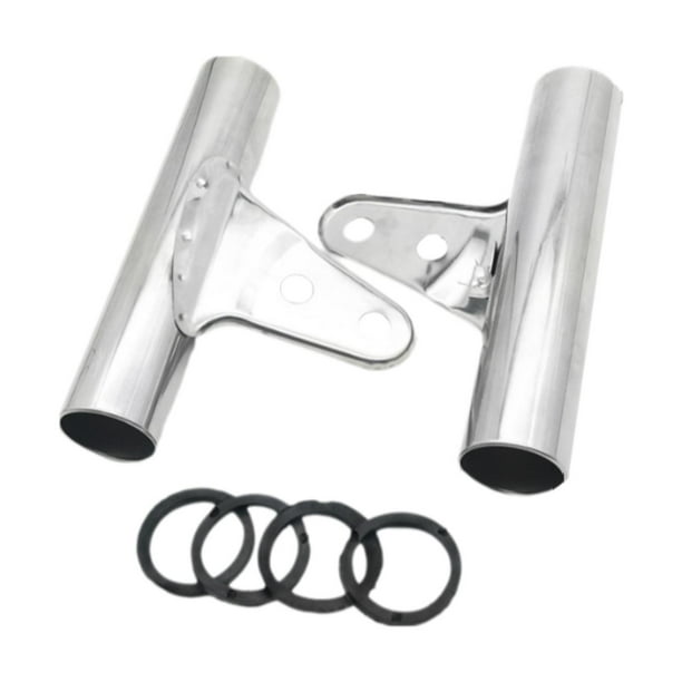 Soporte para faro de motocicleta, montaje de faro, pieza de fácil instalación, reparación, soporte de acero inoxidable, soporte de montaje, reemplaza Plata 46 mm