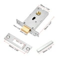 thumbnail image 3 of Unique Bargains Round Recessed Door Lock Stainless Steel 304 Hidden Recessed Invisible Handle, Brass, 3 of 9