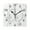 Black, variant on Simple Line Drawing Face Wall Clock Square Clock Decoration Creative Clock Dual Use Black Pointer 7.78in